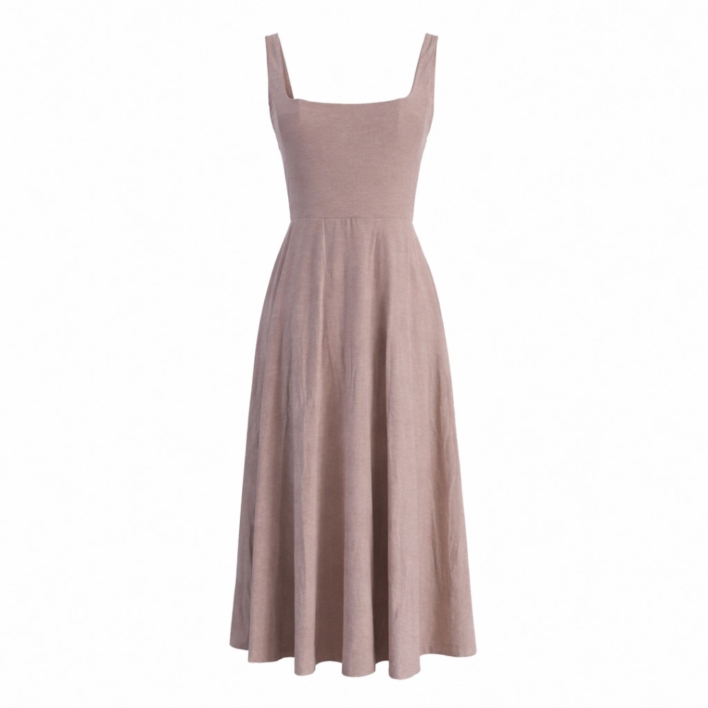 Beyond Yoga Featherweight At the Ready Square Neck Midi Dress Sz S